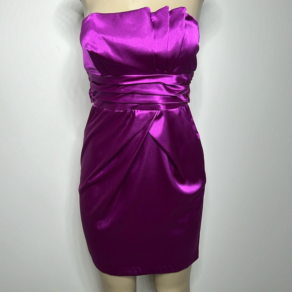 Teeze Me size 5 purple satin dress